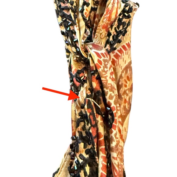 Carmen‎ Marc Valvo Sateen and Beaded Evening Top Sz 12 - Picture 7 of 8